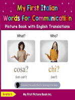 My First Italian Words for Communication Picture Book with English Translations