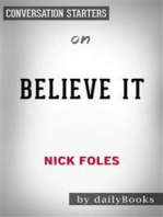 Believe It: My Journey of Success, Failure, and Overcoming the Odds by Nick Foles | Conversation Starters