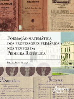 Formação matemática dos professores primários nos tempos da primeira república