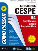 Como passar em concursos CESPE: direito previdenciário: 94 questões de direito previdenciário