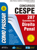 Como passar em concursos CESPE: direito penal: 287 questões de direito penal