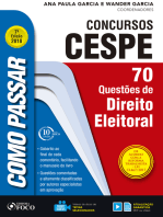 Como passar em concursos CESPE: direito eleitoral: 70 questões de direito eleitoral