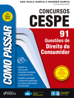 Como passar em concursos CESPE: direito do consumidor: 91 questões de direito do consumidor