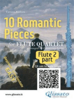 Flute 2 part of "10 Romantic Pieces" for Flute Quartet