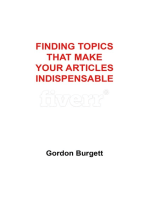 Finding Topics That Make Your Articles Indispensable