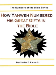 How Yahweh Numbered His Great Gifts in the Bible by Charles Rhone ...