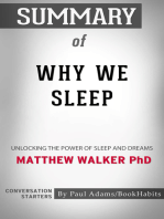 Summary of Why We Sleep: Unlocking the Power of Sleep and Dreams | Conversation Starters