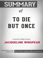 Summary of To Die but Once: A Maisie Dobbs Novel | Conversation Starters