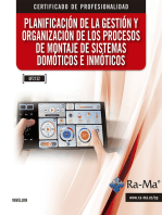Planificación de la gestión y organización de los procesos de montaje de sistemas domóticos