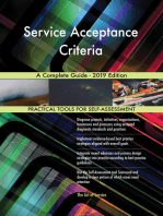 Service Acceptance Criteria A Complete Guide - 2019 Edition