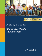 A Study Guide (New Edition) for Octavio Paz's "Duration"