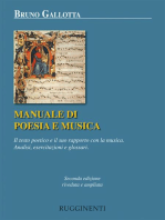 Manuale di poesia e musica: Il testo poetico e il suo rapporto con la musica. Analisi, esercitazioni e glossari