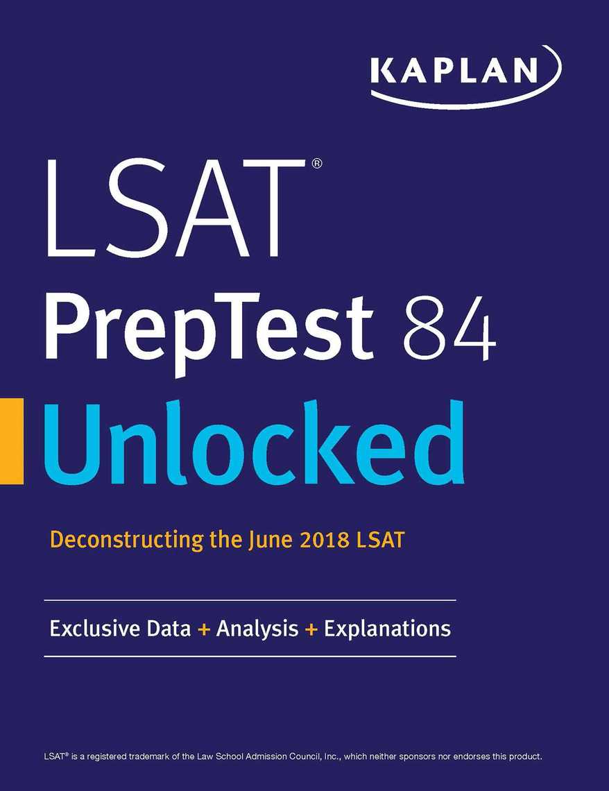 LSAT PrepTest 84 Unlocked by Kaplan Test Prep - Ebook | Scribd