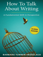 How To Talk About Writing: A Fundamental Shift in Perspective