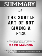 Summary of The Subtle Art of Not Giving a F*ck