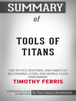 Summary of Tools of Titans: The Tactics, Routines, and Habits of Billionaires, Icons, and World-Class Performers  | Conversation Starters