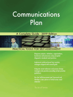 Communications Plan A Complete Guide - 2019 Edition