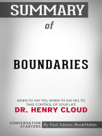 Summary of Boundaries: When to Say Yes, When to Say No, to Take Control of Your Life | Conversation Starters