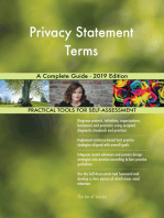 Privacy Statement Terms A Complete Guide - 2019 Edition