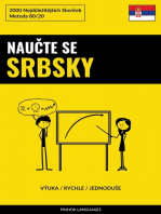 Naučte Se Srbsky - Výuka / Rychle / Jednoduše: 2000 Nejdůležitějších Slovíček