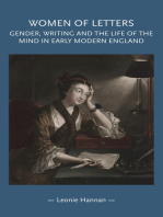 Women of letters: Gender, writing and the life of the mind in early modern England