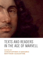 Texts and readers in the Age of Marvell