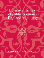 Loyalty, memory and public opinion in England, 1658–1727