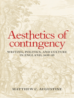 Aesthetics of contingency: Writing, politics, and culture in England, 1639–89