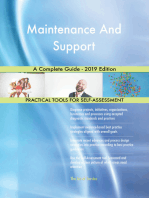 Maintenance And Support A Complete Guide - 2019 Edition