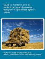 UF2020 - Manejo y mantenimiento de equipos de carga, descarga y transporte de productos agrarios