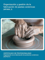 MF0666_3 - Organización y gestión de la fabricación de pastas cerámicas