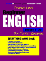 Preston Lee's Beginner English Lesson 1: 20 For Turkish Speakers