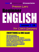 Preston Lee's Beginner English Lesson 1: 20 For Czech Speakers