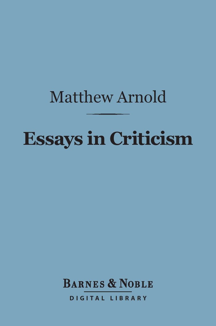 matthew arnold essays