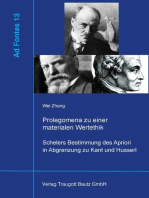 Prolegomena zu einer materiellen Wertethik: Schelers Bestimmung des Apriori in Abgrenzung zu Kant und Husserl