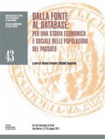 Dalla fonte al database: per una storia economica e sociale delle popolazioni del passato