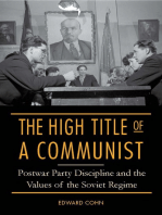 The High Title of a Communist: Postwar Party Discipline and the Values of the Soviet Regime