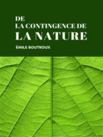 De la contingence des lois de la nature