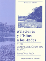 Relaciones y visitas a los Andes. Siglo XVI: Tomo V. Región de los Llanos