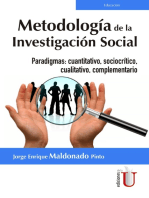 Metodología de la investigación social: Paradigmas: cuantitativo, sociocrítico, cualitativo, complementario
