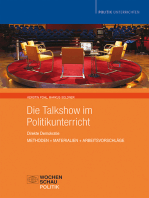 Die Talkshow im Politikunterricht: Direkte Demokratie, Methoden + Materialien + Arbeitsvorschläge