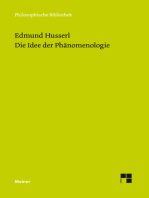 Die Idee der Phänomenologie: Fünf Vorlesungen