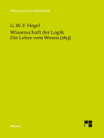Wissenschaft der Logik. Erster Band. Die objektive Logik. Zweites Buch: Die Lehre vom Wesen (1813)