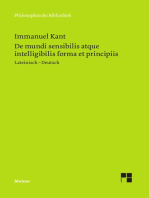 De mundi sensibilis atque intelligibilis forma et principiis: Über die Form und die Prinzipien der Sinnen- und Geisteswelt. Zweisprachige Ausgabe