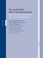 Geschichte der Germanistik: Historische Zeitschrift für die Philologien