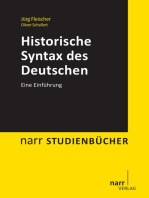 Historische Syntax des Deutschen: Eine Einführung Unter Mitarbeit von Oliver Schallert