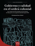 Gobierno y calidad en el orden colonial: Las categorías del mestizaje en la provincia de Mariquita en la segunda mitad del Siglo XVIII