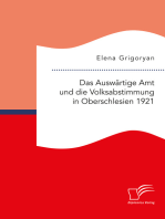 Das Auswärtige Amt und die Volksabstimmung in Oberschlesien 1921