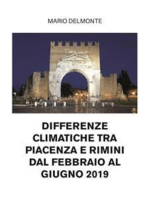 Differenze climatiche tra Piacenza e Rimini dal febbraio al giugno 2019