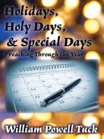 Holidays, Holy Days, and Special Days